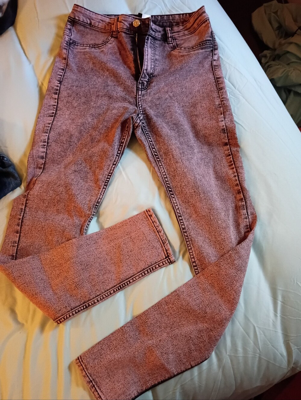Divided Pink Acid Washed Skinny Jeans